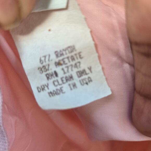 Vtg 50s 60s Fairy Regency Pink Beaded Midi Dress 11/12 Made in USA Evening Gown - Picture 9 of 12